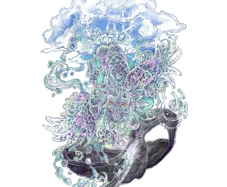 龍・神獣のイラスト作成します あなただけの幻想的で力強い龍・幻獣・守護神を描きます イメージ2