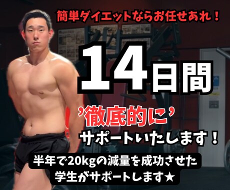 毎日相談OK！お試し版14日ダイエットを提供します 毎日のアドバイスで迷わないダイエット極意で成功させましょう！ イメージ1