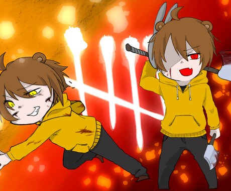 動画・配信に使用できるサムネイル作成します 指定キャラクターからゲームタイトル雰囲気絵まで何でもござれ イメージ1