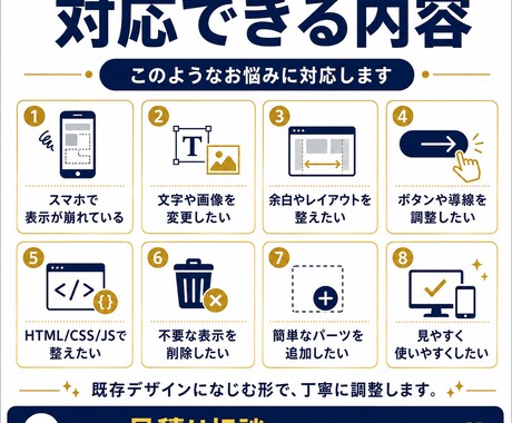 WordPress・Elementorを修正します 表示崩れ・スマホ対応・文字や画像変更を丁寧に整えます イメージ2
