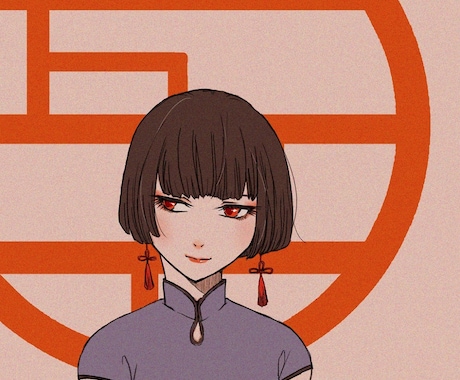 中華風/レトロ風の創作イラストをお描きします アイコン/SNSアイコン/オリジナル/創作/キャラクター イメージ2
