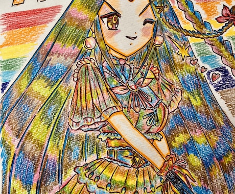 あなただけのオリジナルヒロインを手描きします。ます オリジナルヒロインの作画の提供。 イメージ1