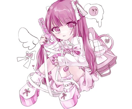 可愛い女の子を描きます イメージ1