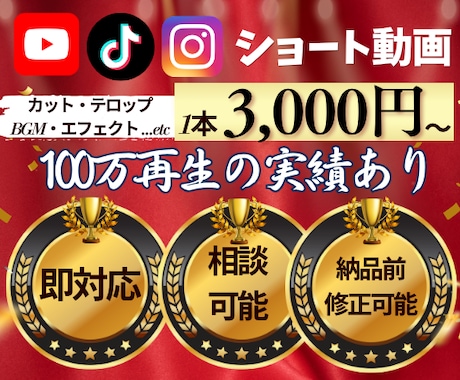 丸投げOK｜バズを狙うショート動画を制作します TikTok、Instagram、YouTubeなど対応可能 イメージ1