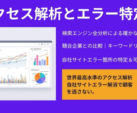 データ解析＆自社エラー解消をご支援ます 世界最高峰の検索エンジン分析と自社エラーポイントが分かる イメージ1
