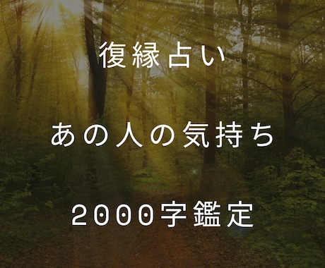 復縁できる可能性と相手の気持ちを丁寧に鑑定します 【2000字】復縁の可能性とあの人の気持ちをタロット×星読み イメージ1