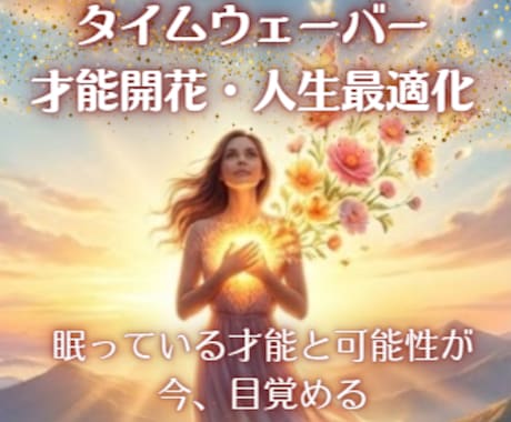 タイムウェーバーであなたの人生最適化をお届けします 【才能開花】あなたの可能性を引き出す愛のメッセージレター イメージ1