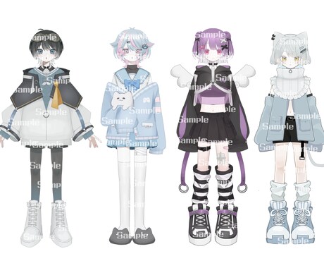 1からLive 2dモデルお作りします イラストからモデリングまで！キャラクターデザインも可能です！ イメージ2