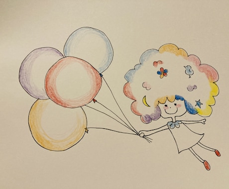 ほっこり可愛いキャラ描きます ペン&色鉛筆で丁寧に描きます。クスッと笑顔になるイラスト イメージ2