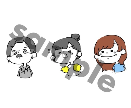 水彩画っぽくゆるかわで描きます SNSなどで利用できるアイコンをゆるくかわいくご提供！ イメージ2