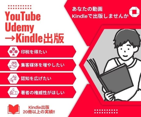 YouTube・UdemyをKindle化します 動画から電子書籍作成、Amazonからの集客を増やします イメージ1