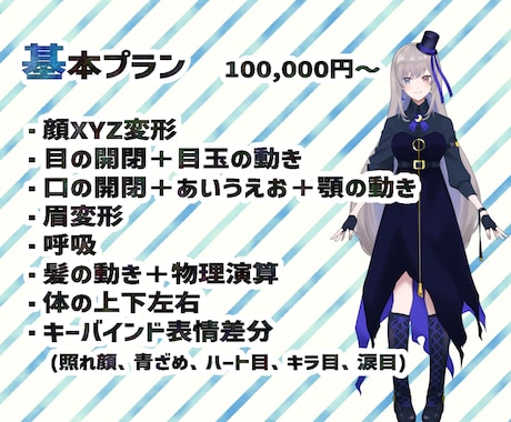 トラッキングだけでも表情豊かなモデルを制作します イラスト〜モデリングまで全てお手伝いいたします イメージ2