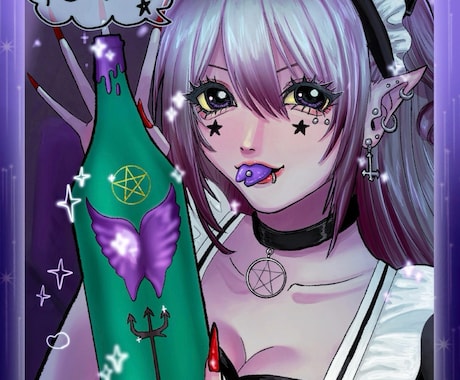 y2k、ギャル、萌え、平成などの女の子描けます サブカルチャーっぽい可愛い女の子を描くのが得意です!⟡.· イメージ2