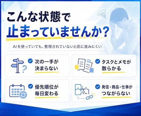 AI活用と仕事を整理し7日間の実行計画を作ります 散らかったAI活用を、動ける計画へ イメージ2