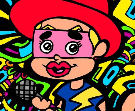 独特でポップでカラフルなイラストかきます ポップでカラフルなイラスト描きますPNG/JPEGで送ります イメージ2