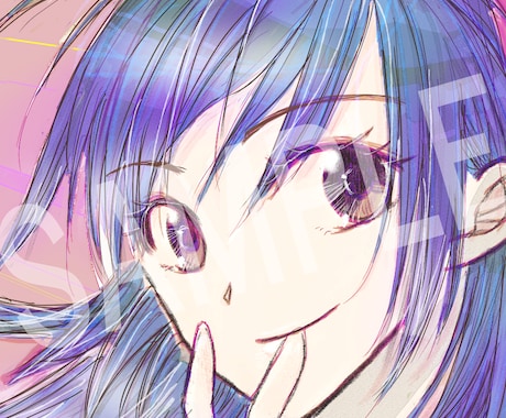SNSで使える華やかで可愛いアイコンを描きます 透明感と華やかさのある、目を惹くイラストはいかがですか？ イメージ1