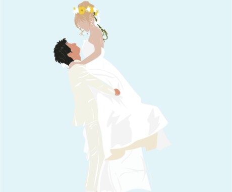 淡い雰囲気の似顔絵描いています wedding、お子様や家族との思い出描きます イメージ2