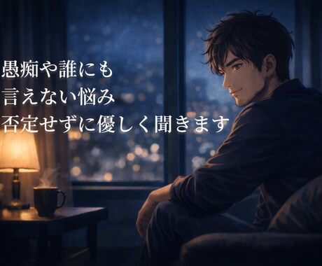 否定しません。あなたの話をゆっくり聞きます 愚痴・不安・モヤモヤ、全部吐き出していいよ イメージ1