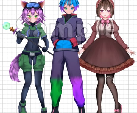 Vライバーデビュー！立ち絵/ロゴ/BGM制作します 絵と音を統一された世界観で一括プロデュース イメージ2