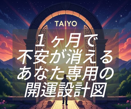 行動で変えれる開運設計いたします ​不安が消える！あなたのための開運設計図 イメージ1