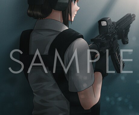 商用利用OK!高品質なイラストを提供します 銃の絵を描いてほしい方一見の価値あり!銃以外もお任せ下さい! イメージ1