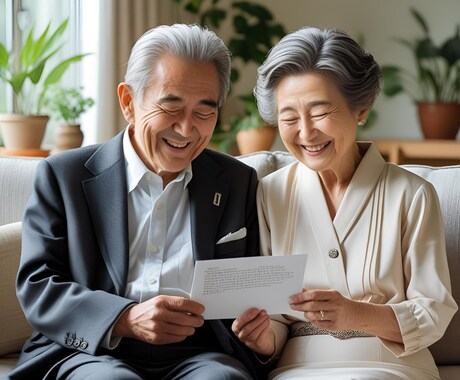 子や孫から祖父母へ一生の宝物になる手紙を代筆します 心に残る記念日・報告・感謝の想いをかたちに イメージ1