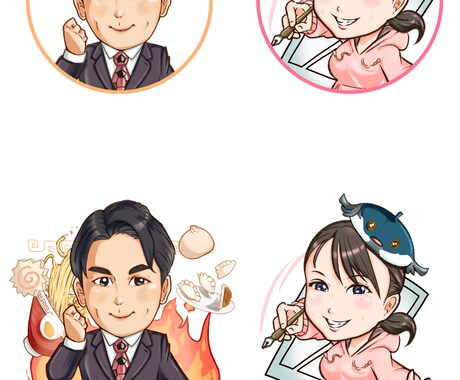 SNSアイコン専用【やわらか可愛い似顔絵】描きます 使用用途に合わせて柔軟に対応可★大切な方へ特別なプレゼントを イメージ2