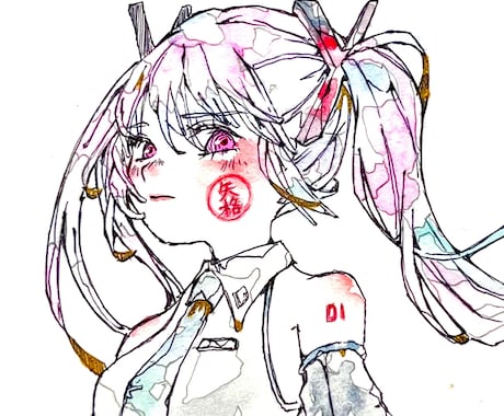 歌ってみた用のオリジナルサムネを描きます イメージ1