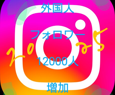 インスタのフォロワーを12000人増やします 外国人フォロワーで見栄えを整えてインフルエンサーへの第一歩を イメージ1