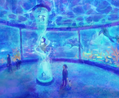 美大卒のアーティストがあなただけの絵を制作します イメージだけでも大丈夫。あなたの想像を極彩色の一枚絵に。 イメージ2
