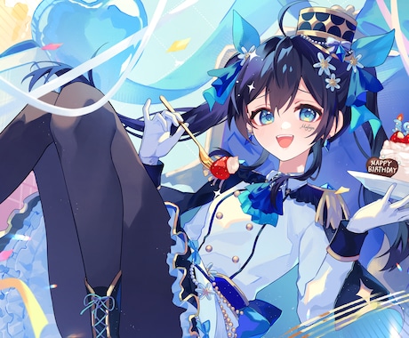 鮮やかで魅力的☆素敵なイラストお描きいたします ヘッダー・サムネイル・歌ってみた・配信・グッズ・VTuber イメージ2