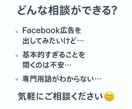 Facebook広告の改善アドバイスをします 経歴9年目のWebマーケターが運用診断、アドバイスをします イメージ2