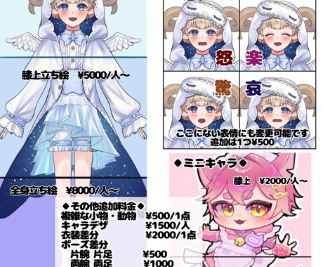 安価で最短3日！かわいいイラスト何でも描きます 色々な【かわいい】が大好きで得意です！ぜひ一度ご覧ください！ イメージ2