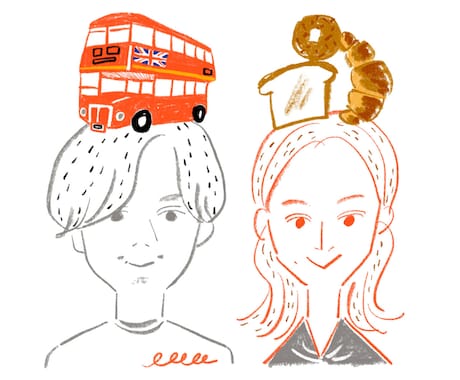 お気に入りを頭上に◎色鉛筆タッチで似顔絵描きます かたくない、ゆるい、楽しそう、親近感がモットーです。 イメージ2