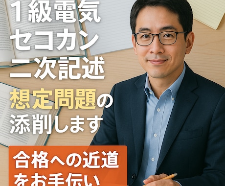 1級電気セコカン・二次記述　想定問題の添削します 2025年度対応　二次試験　記述対策に不安はありませんか？ イメージ1