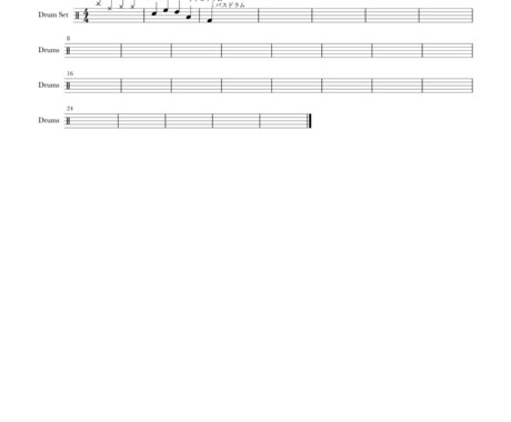 ドラムの楽譜を作成します どんな楽曲でも最短24時間以内にドラム楽譜を作成します。 イメージ2