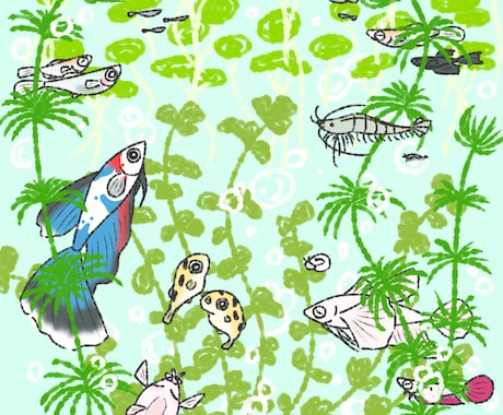 ゆるかわᗦ↞◃生き物イラスト描きます