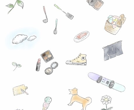 あなたの好きなモノを詰め込んだイラストを描きます 世界でただ一つだけの可愛いイラスト。 イメージ1