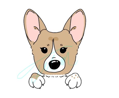 名入れ○うちの子のイラスト描きます ☆最短3日☆シンプルなわんちゃんのイラストを作成します☺︎ イメージ2