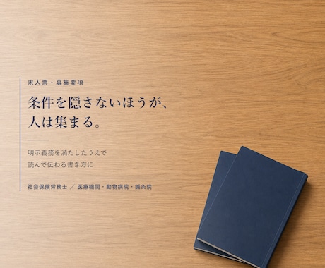 求人票を法令に沿って書き直します イメージ1