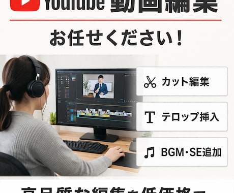 映像のプロが動画編集請け負います イメージ1