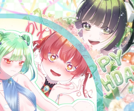 ポップで可愛い雰囲気の女性を描きます 【ポップ塗り】アニメのようなイラスト イメージ1