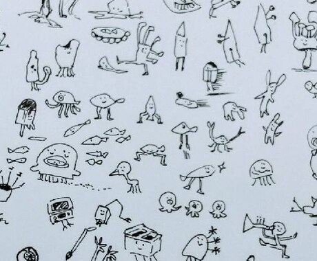 Twitterのヘッダーアイコンを描きます ゆるいふしぎ生物の集合体を描きます。 イメージ1