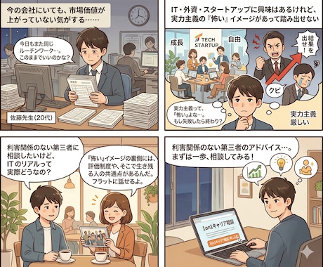 30分集中／外資・スタートアップ転職相談うけます 転職エージェントが言わない、リアルな働き方やキャリア形成 イメージ2