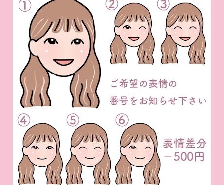 シンプル可愛い♡似顔絵お作りします 毎日見たくなるゆるふわ可愛いデフォルメ似顔絵 イメージ2