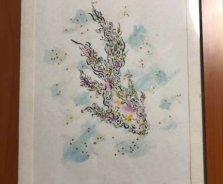 筆絵かきます 金魚、龍、鳳凰、月など独想的な筆絵です イメージ2