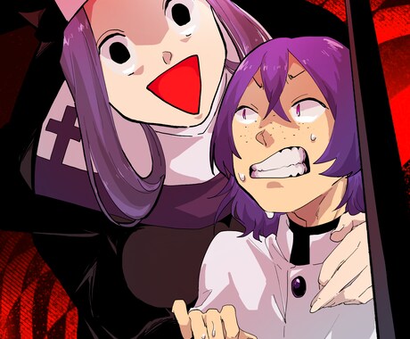 ポップなキャラクターイラストを描きます 明るくてちょっぴりダークなイラストでSNSを彩りませんか？ イメージ2