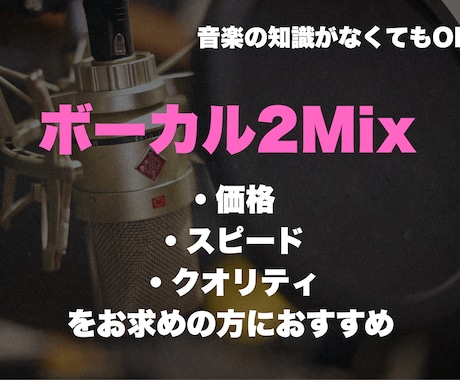 ボーカルの修正から完成まで全部やります イメージ1