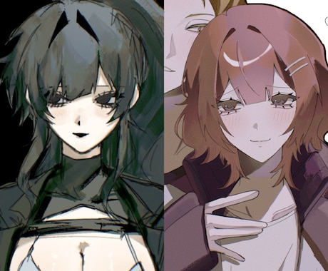 OCや夢絵など1～2人絵を制作致します 早めの納品で等身高めの体格差のある男女を！ イメージ1
