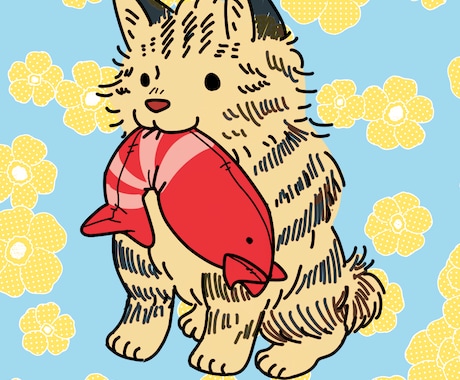 商用二次利用可◎シンプルでポップなイラスト描きます 人物生物静物何でもOK◎SNS、広告やパンフレットにも◎ イメージ2